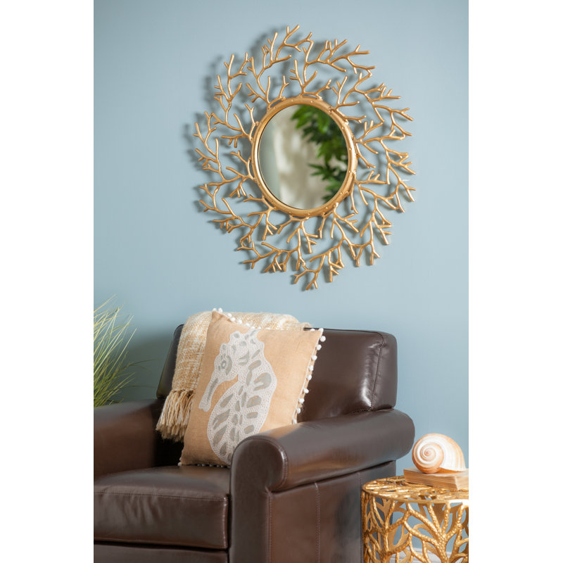 Miroir décoratif en aluminium/verre moulé Fraser
