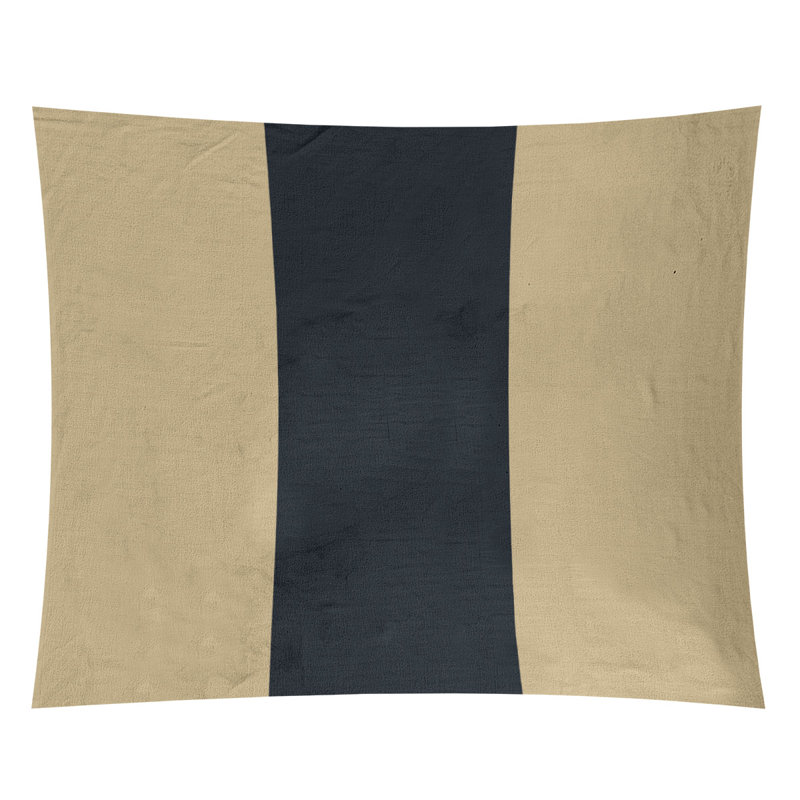 Polyester tapisserie de la Nouvelle-Orléans, H 27,5 po x l 37,5 po, Doré / Noir