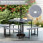 Ensemble de table de pique-nique pour 4-8 personnes avec trou de parasol-537060139