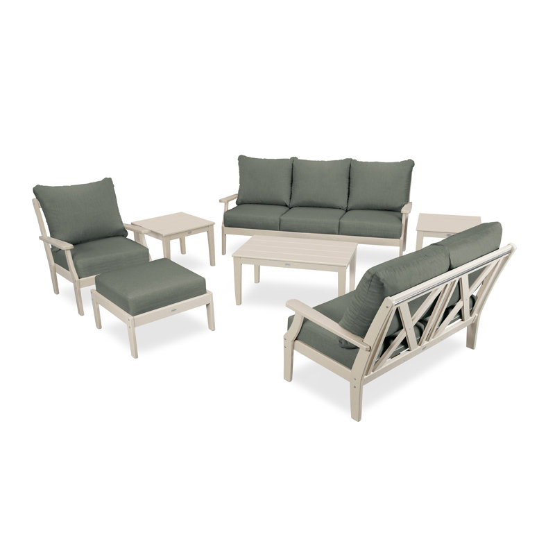 Braxton 7-Piece Deep Seating Set, Cast Sage, Sand