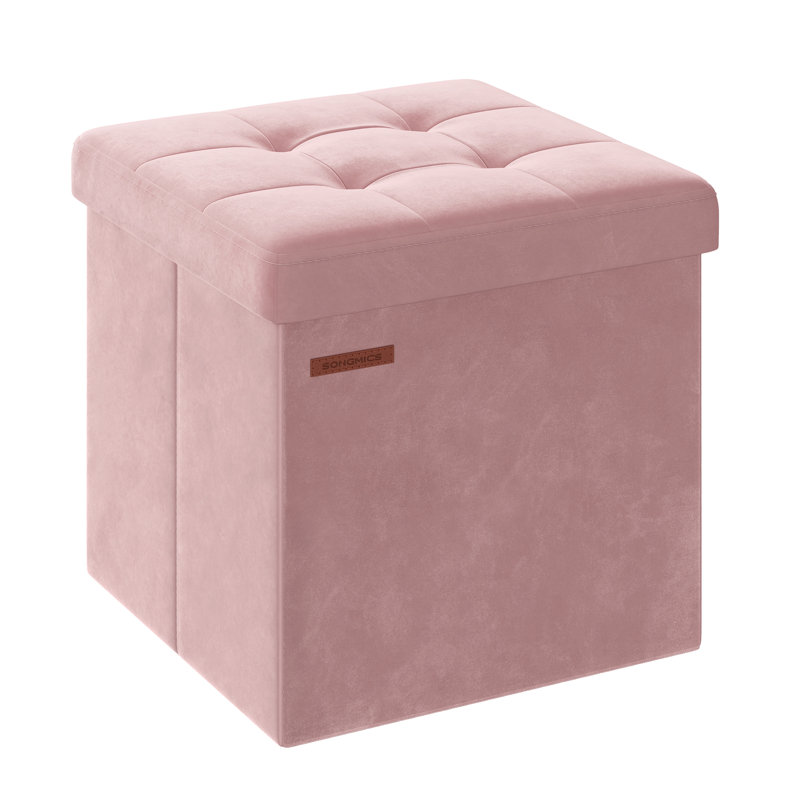 38x38x38cm 38cm Wide Rectangle Cube Ottoman with Storage, Pink