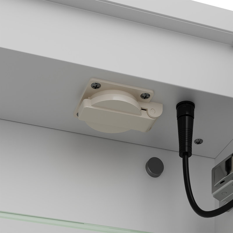 65mm W 60mm H Frameless Medicine Cabinet Mirror Fixed