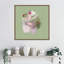 «Flowering Heart Pale Olive» par Miriam Stayte, reproduction d'art sur toile encadrée
