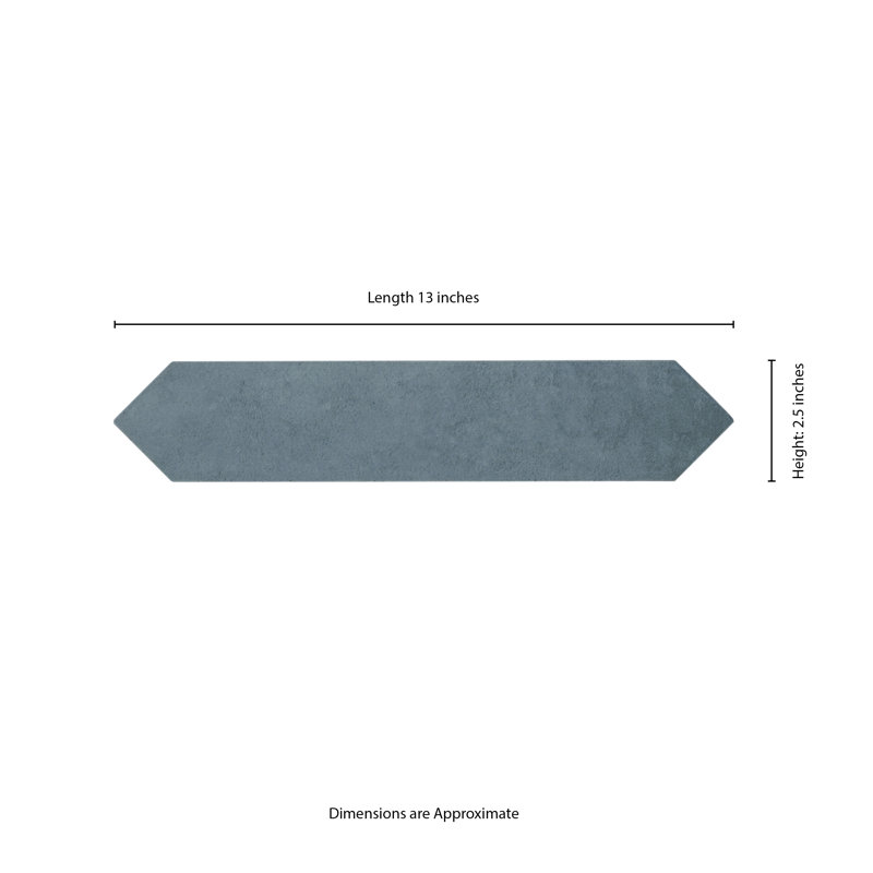 MSI Renzo Glossy Ceramic Picket Wall Tile, Denim