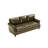 80" Wide Faux Leather Rolled Arm Sofa-972848952