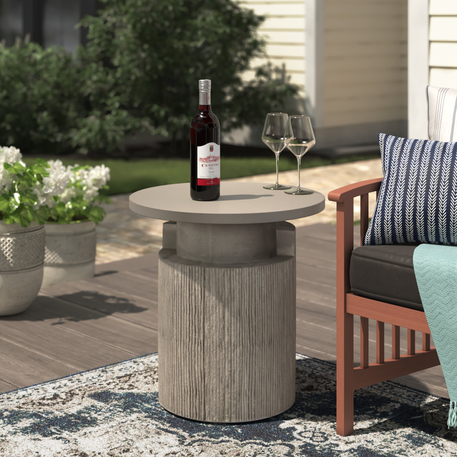 Boise Stone Outdoor Table, 20" W x 20" L x 21" H