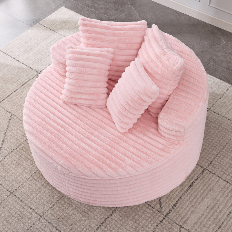 Upholstered Chaise Lounge, Pink