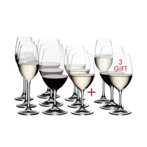 HAKEEMI Wine Glasses Set of 12, 12 oz Red White Wine Glasses, Clear,  Dishwasher Safe