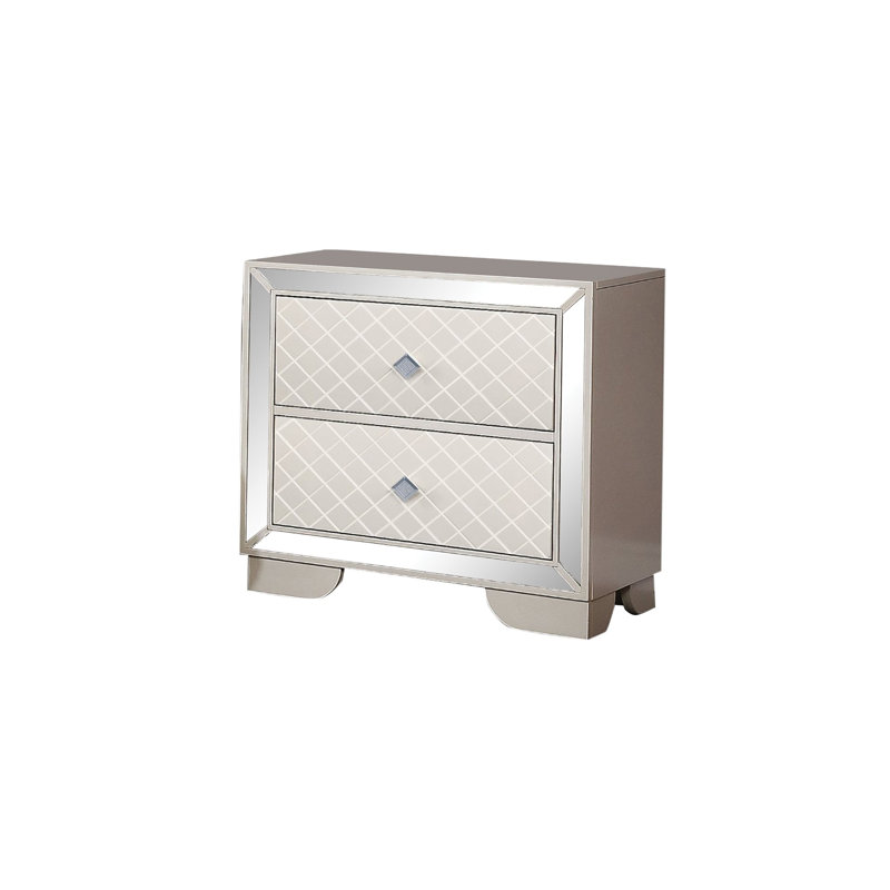 Table de chevet Beaman, Beige