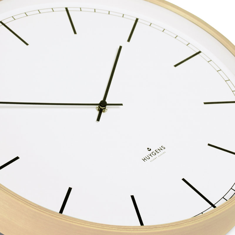 Wood25 (9.8") Wall Clock White Index, Small