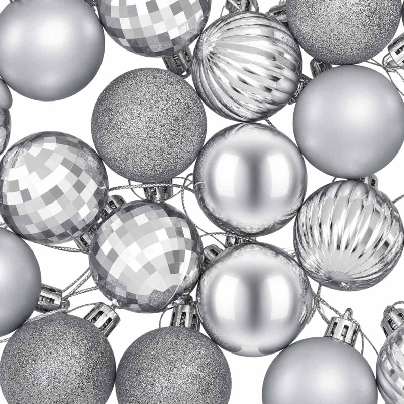 4cm Polystyrene Bauble, Silver
