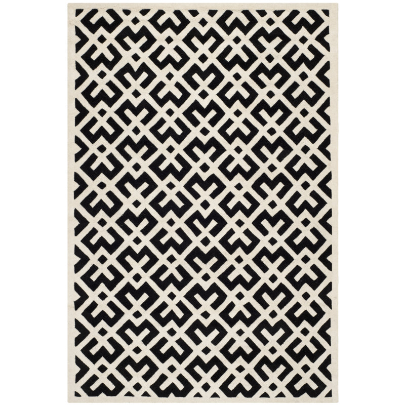 Teresita Hand Tufted Wool Geometric Rug, Rectangle 8' x 10'