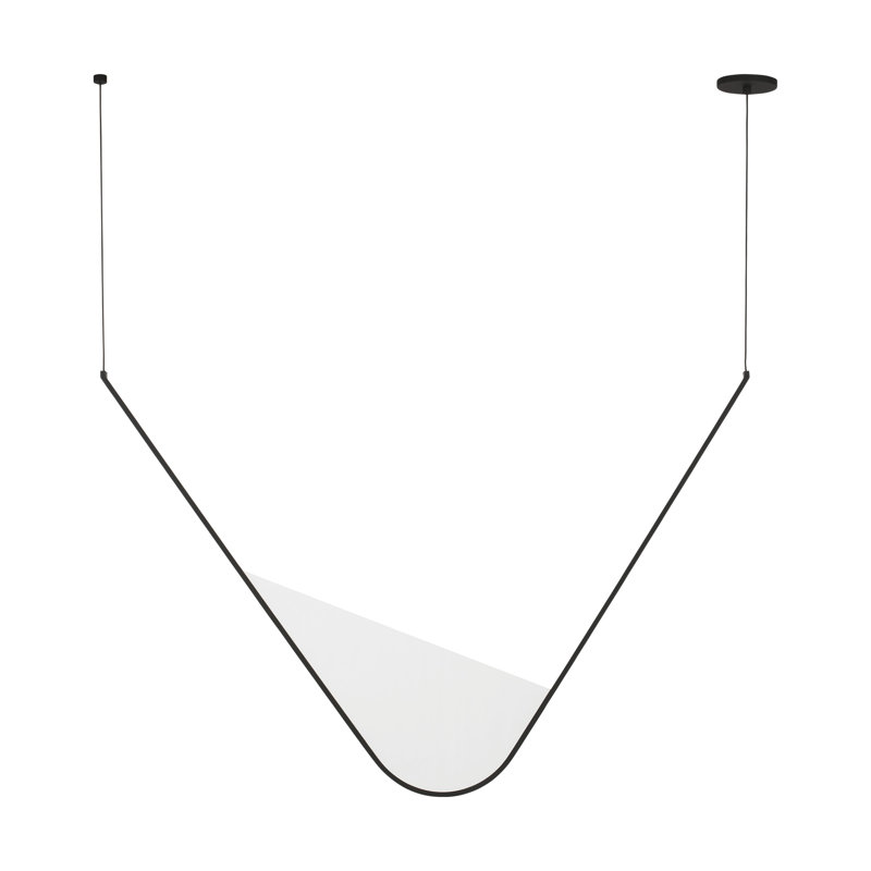 Mizu 1 - Light LED Pendant, 33.5" H x 48.4" W x 1.3" D