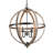 Aziz 6 - Light Large Lantern Globe Pendant with Wood Accents