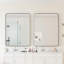 Miroir mural rectangulaire noir de 30 po x 40 po avec cadre en métal - Chambre à coucher, salle de bain, salon, conception encadrée, finition-1212703842