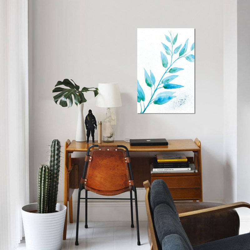 «Leaf Sunshine I», impression sur toile, H 18 po x l 12 po x P 1,5 po, Toile tendue, Pas de tapis