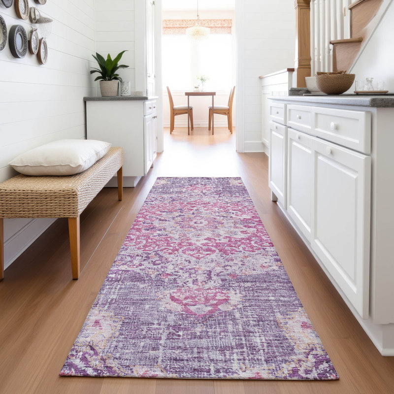 Premium Machine Washable Kelton AMF1236 Global Rug, Runner 2'3" x 7'6"