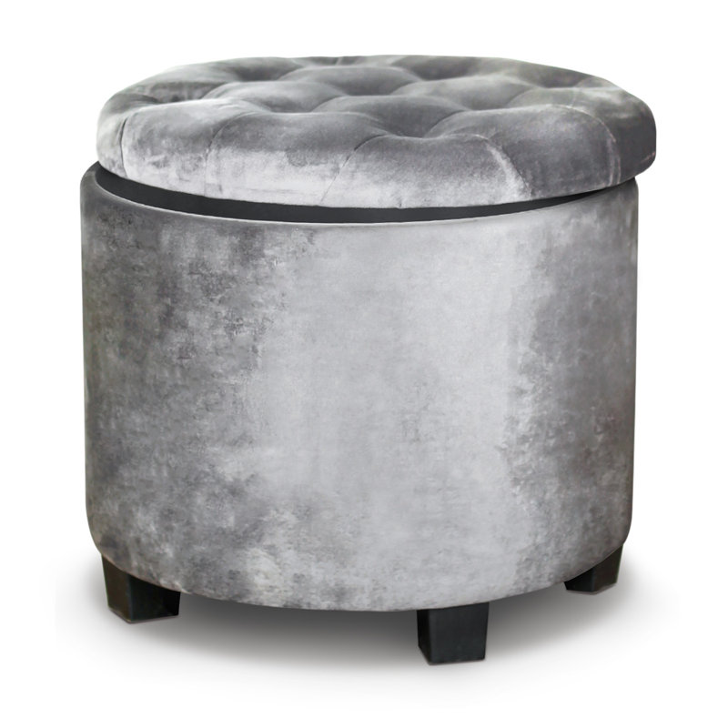 Premium Stool with Storage, Dark Grey