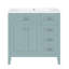 Ensemble de meuble-lavabo 36 po avec évier - Armoire avec tiroirs, structure solide et panneau de fibres à densité moyenne-1250841661