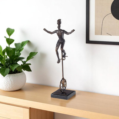Sculpture de table 16 po bronze en résine