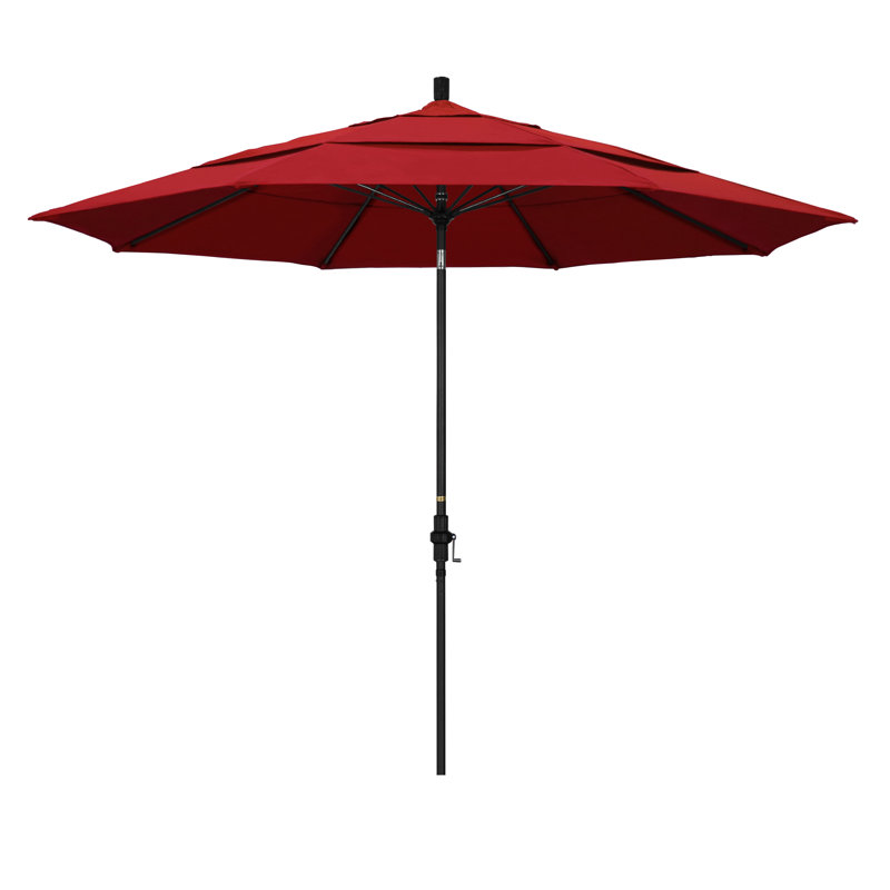 Parasol de marché 11 pi Brent, Toile Sunbrella® rouge Jockey