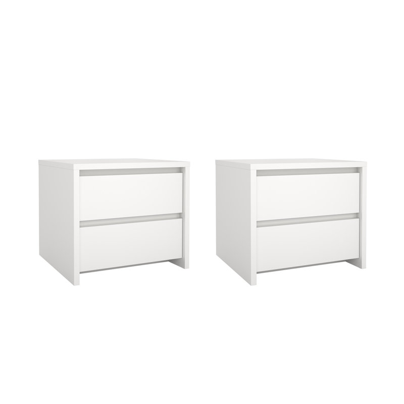 Ensemble de 2 tables de chevet 2 tiroirs l 17,20 po Bourquin