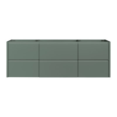   West 60 Inch Wall-Mounted Single Sink Base Cabinet in Vintage Green