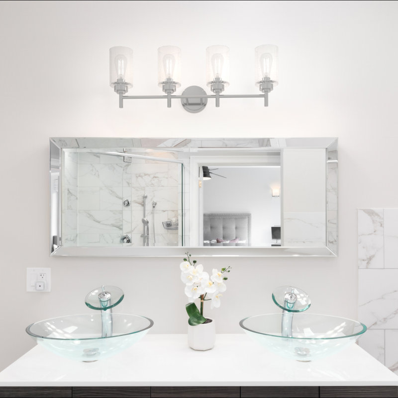 Wexton 4-Light 5.25” Wide Vanity Light, Brushed Nickel