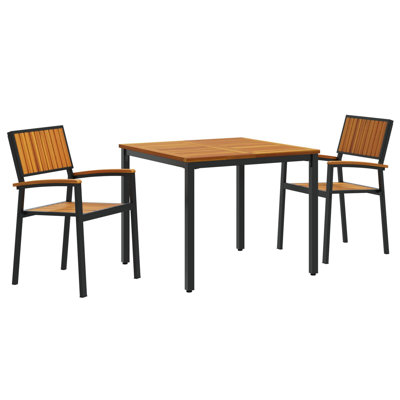 Square 3 - Piece 2 - Person 75Cm L Outdoor Table Set