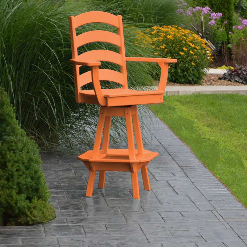 Tabouret de bar rotatif 29 po Nettie, Orange