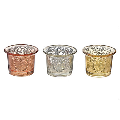 2.5'' H Mercury Glass Tabletop Tealight Holder