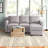 Campbelltown Upholstered L-Shaped Sectional with Ottoman Reversible-915800095