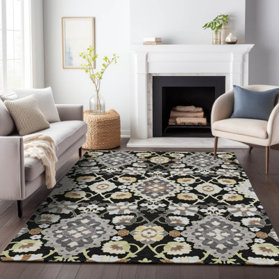 Tapis intérieur / extérieur noir Vespera 