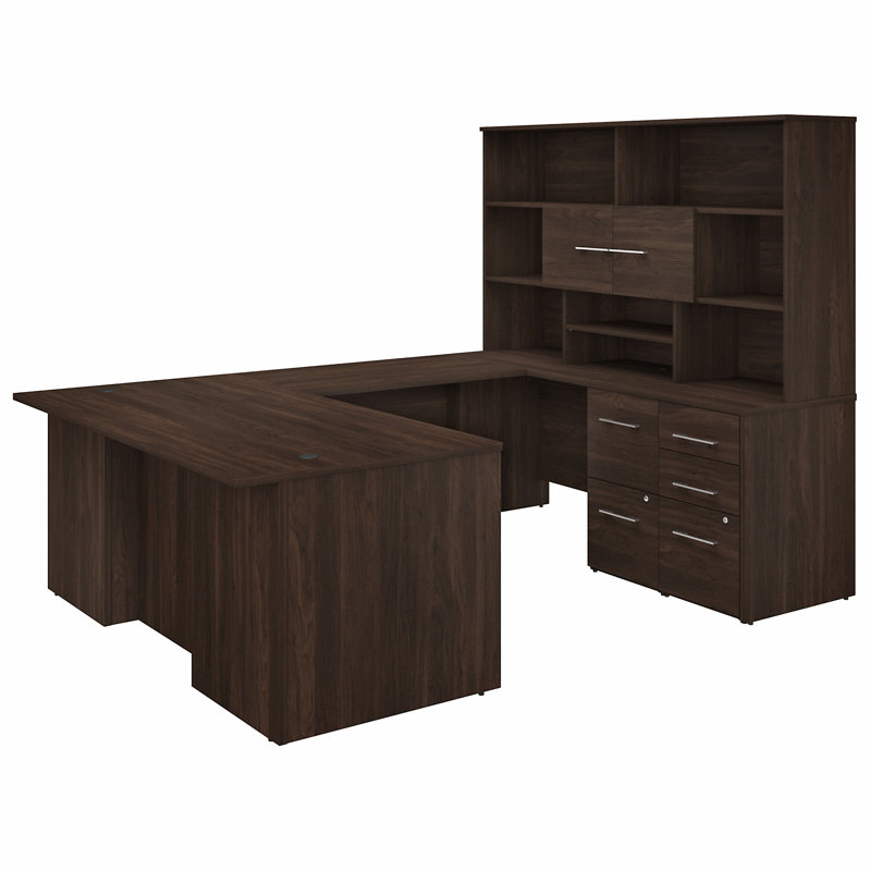 Ensemble de bureau de direction rectangulaire avec rehausse 2 pièces Office 500