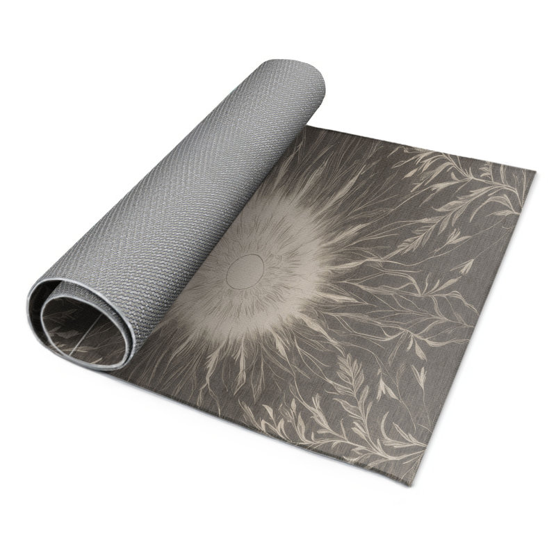 Tapis intérieur et extérieur gris Nature, Rectangulaire 3 pi x 5 pi