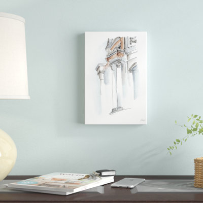 " European Watercolor Sketches IV " by Ethan Harper Painting Print