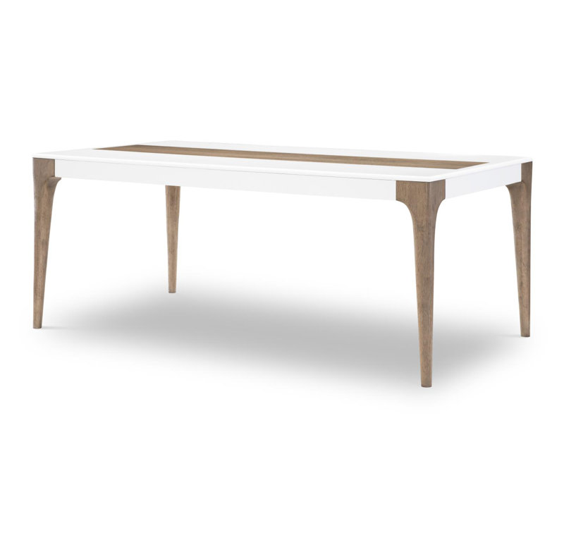 Table de salle à manger rectangulaire (plateau supérieur avec panneau en chêne désert)