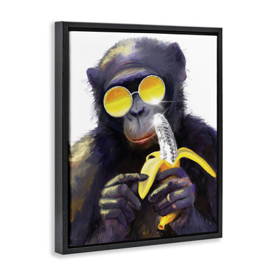 «Cool Monkey with Disco Banana», art mural par Kamdon Kreations