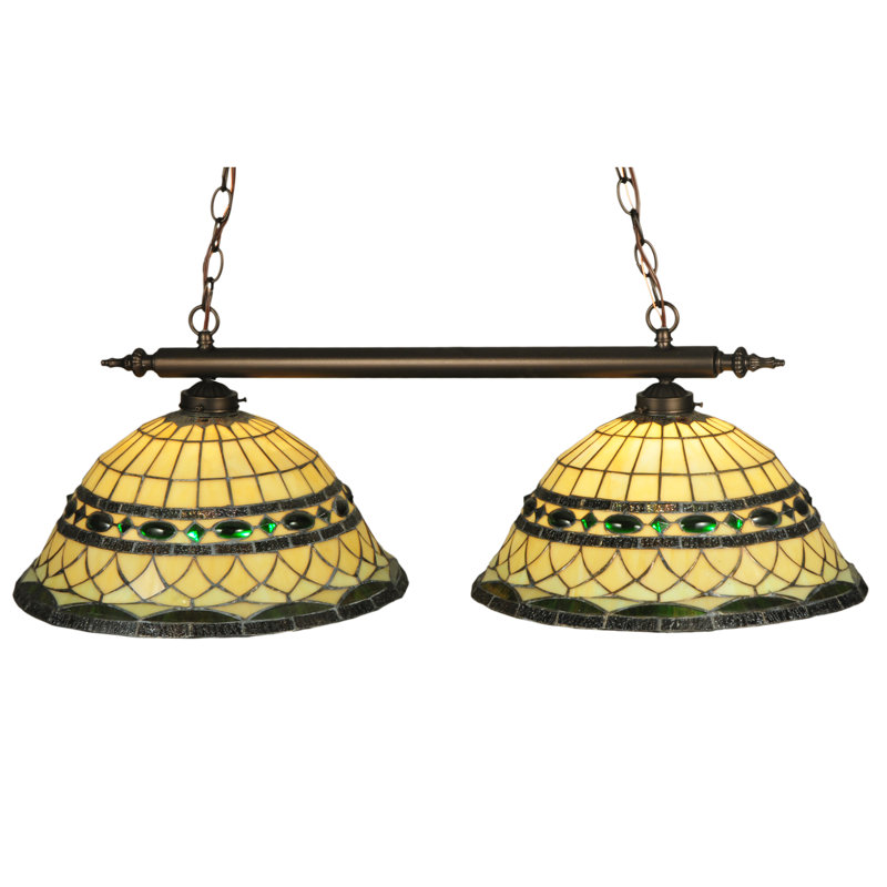 Luminaire suspendu linéaire pour îlot de cuisine 2 lumières