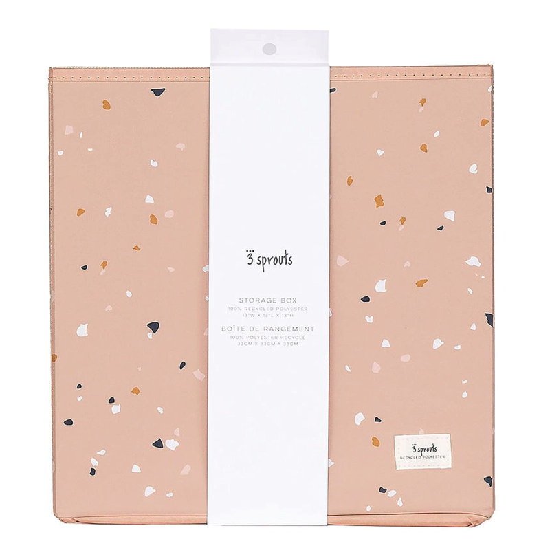 UBXT 3 Sprouts - Recycled Fabric Storage Cube - Terrazzo, Clay 