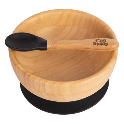 Tiny Dining - Children's Bamboo Suction Bowl& Spoon
