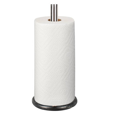 Avery Modern Classic Metal with Non Slip Weighted Marble Base Paper Towel Holder