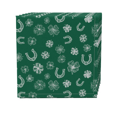 Cotton Twill Floral Square Napkin