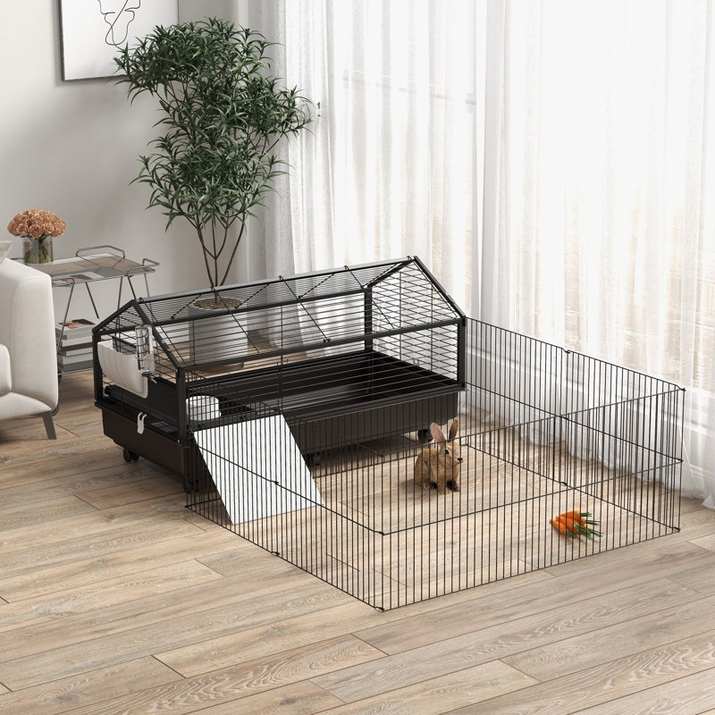 Cage pour petits animaux avec aire de jeu pliable