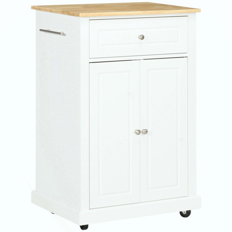 Chariot pour îlot de cuisine roulant, table de service avec chariot, tablette réglable et 2 porte-serviettes