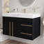 Meuble-lavabo flottant 36 po avec lavabo en céramique et plateau en faux marbre 36 po