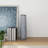 Ceramic Slim Engraved Patterned Decorative Gray Vase-1715490801