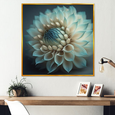 Décoration murale bleue et blanche Dahlia IV - Dahlia