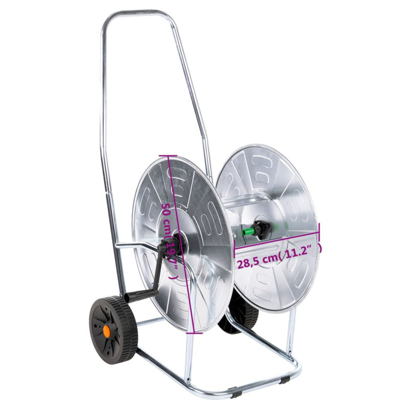 Galvanised Steel, Plastic Hose Reel