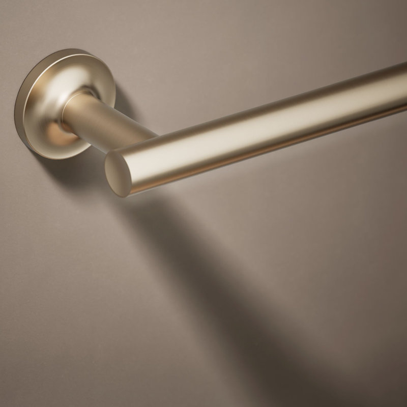 Purist 30" Wall Mounted Towel Bar, Vibrant Brushed Moderne Brass, 1.88" H x 30" L x 3.25" D